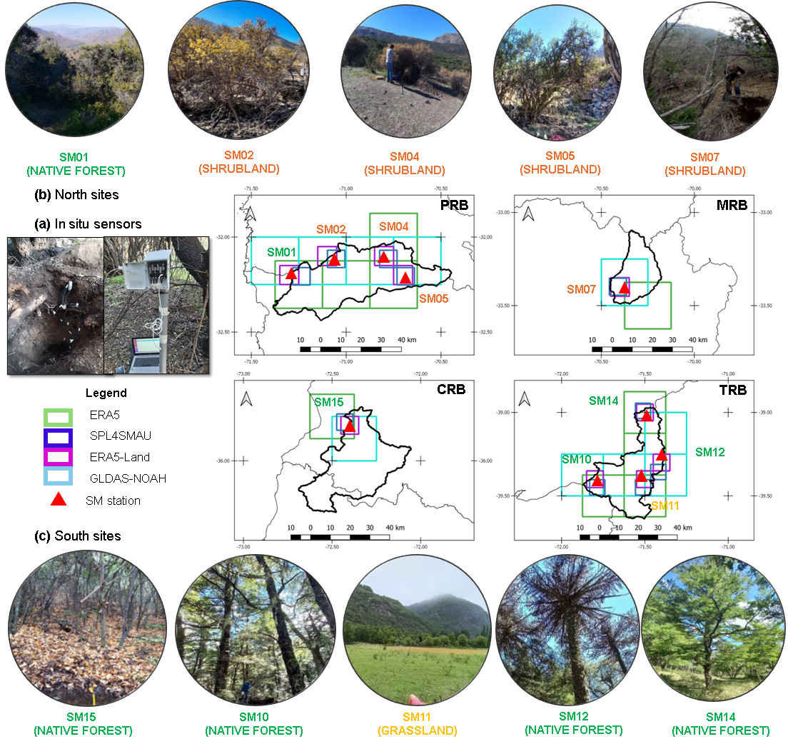 Locations of in situ TEROS 10 and TEROS 12 sensors.